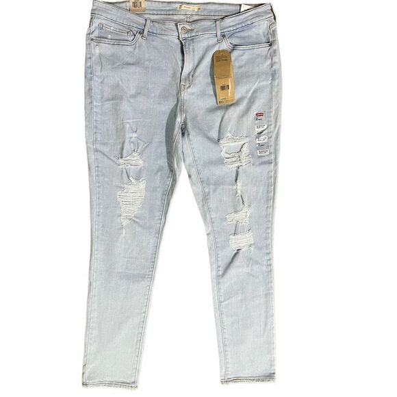 Levi's Women's 711 Mid-Rise Skinny Jeans - White Indigo 34 - Picture 4 of 6